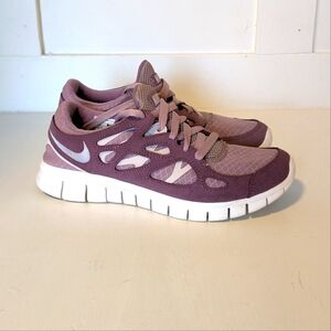 Nike Free Run 2 Sneakers Women's Size 8 Plum Fog White Venice